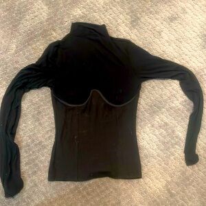 Black Joah Brown mock neck top ,size small/medium/
Very good condition
